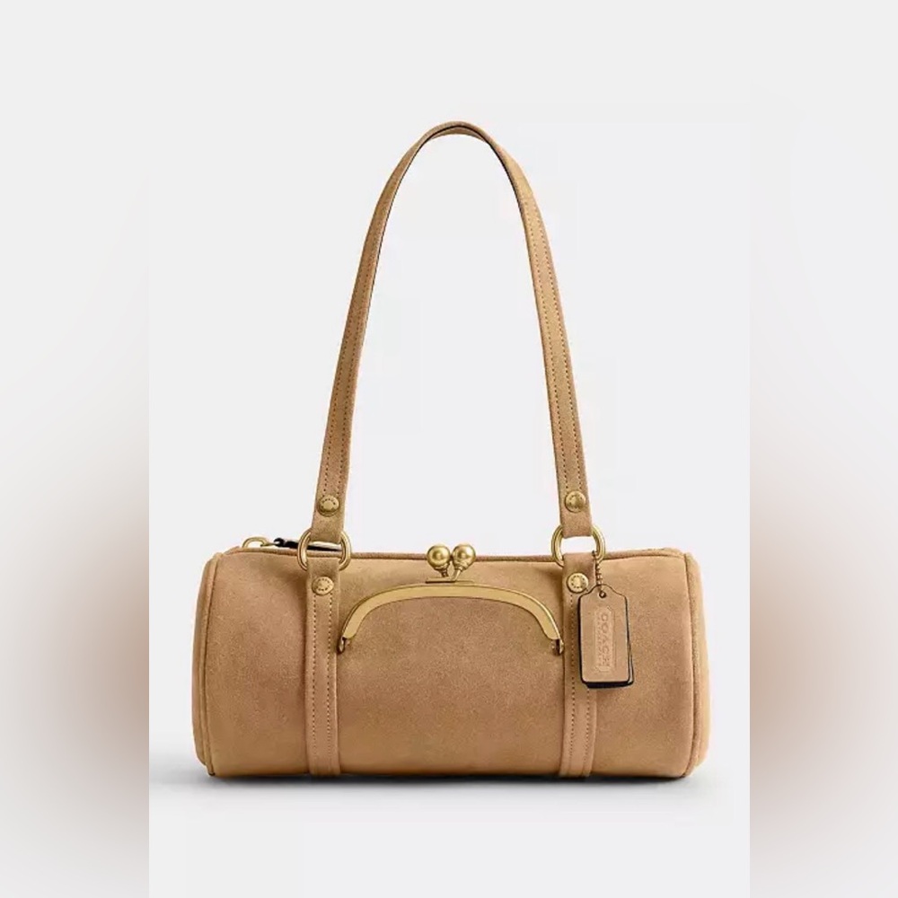 Coach Kisslock Barrel Bag 18 - Picture 1 of 16